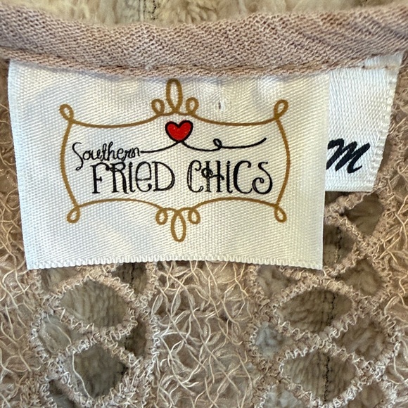 Southern Fried Chics Lace Trim Sleeveless Dress Size Medium - Picture 10 of 11